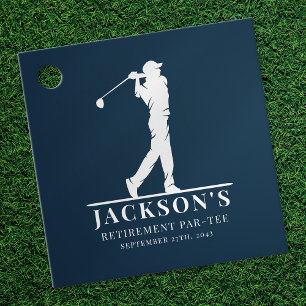Navy Golf Themed Retirement Par-tee  Favor Tags