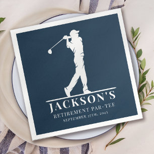 Navy Golf Themed Retirement Par-tee  Napkins