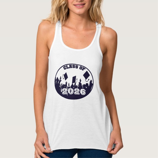 Navy Graduation Class of  T-shirt Tank Top (Front)
