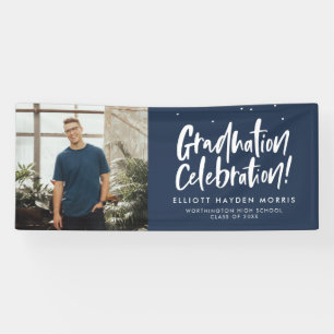 Navy graduation party banner