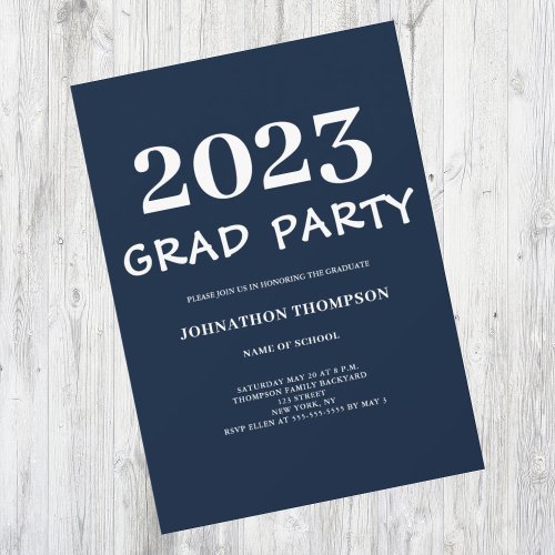 Navy Graduation Party Invitation