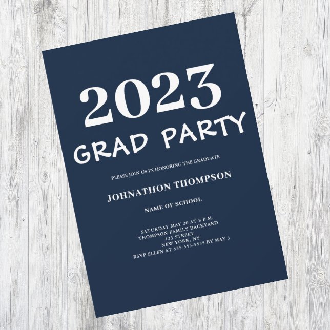 Navy Graduation Party Invitation (Creator Uploaded)