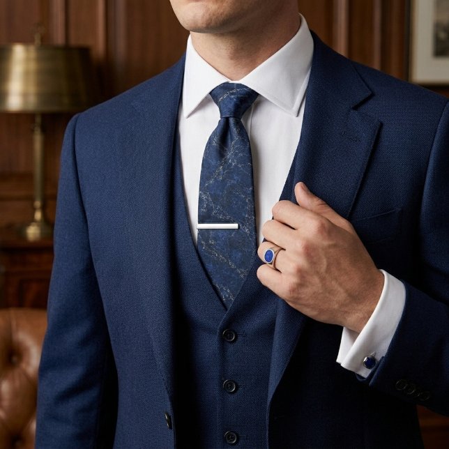 Navy & Graphite Executive Marble Neck Tie (Creator Uploaded)