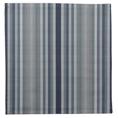 Navy Gray Grey Stripes Cloth Napkin