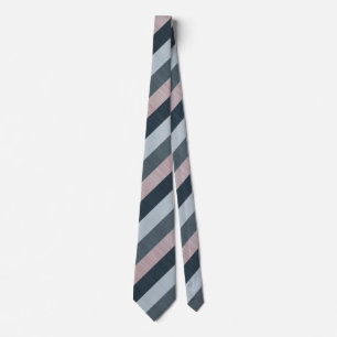 Navy Gray Pink Striped Neck Tie