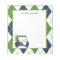 Navy & Green Argyle Golf Personalized Notepad