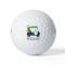 Navy & Green Golf Cart Personalized Golf Balls