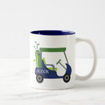 Navy & Green Golf Personalized Mug<br><div class="desc">Hit the links! Add your personalized touch to this mug. Click "customize" to change the font,  image size,  etc. Transfer this design onto the products of your choice too! Please visit my designer store,  PreppyPrint.com,  for coordinating items.</div>