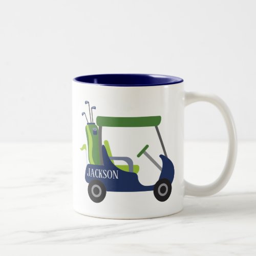 Navy  Green Golf Personalized Mug