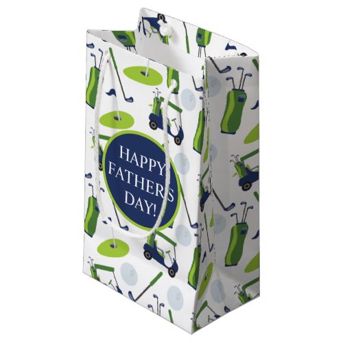 Navy  Green Golf Personalized Small Gift Bag