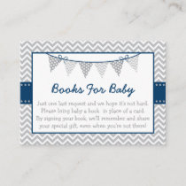 Navy & Grey Chevron Book Request Cards