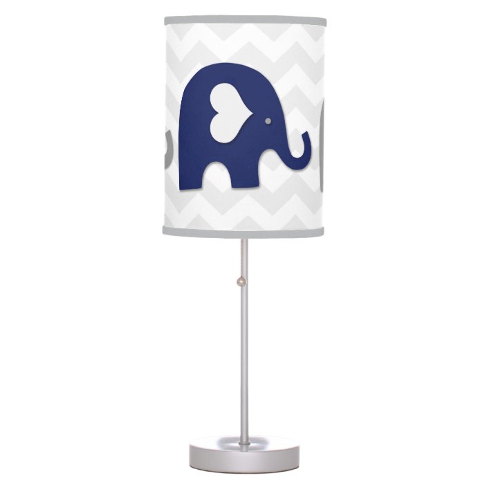Navy Grey Elephant Nursery Lamp Zazzle Navy Grey Elephant Nursery Lamp