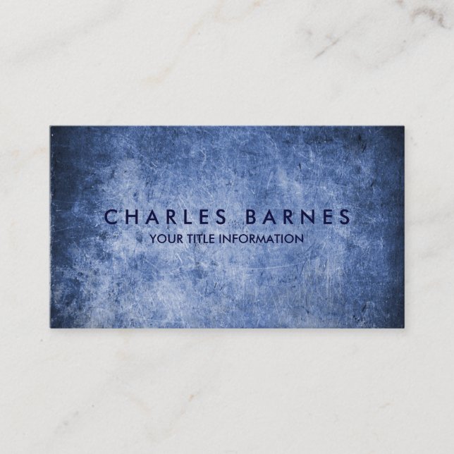 Navy Grunge Business Card (Front)