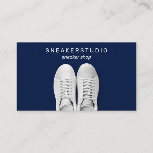 Navy Gym Walking Trekking Sport Sneaker Shoes Business Card