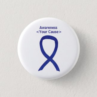 Navy, Indigo, Dark Blue Awareness Ribbon Pin
