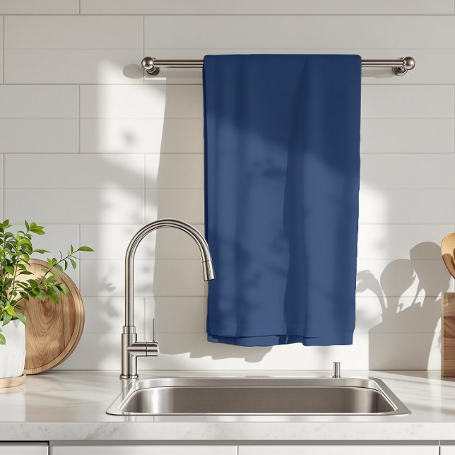 Navy Indigo Solid Color | Classic and Elegant Kitchen Towel (Creator Uploaded)