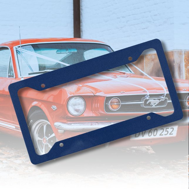 Navy Indigo Solid Color | Classic and Elegant License Plate Frame (Creator Uploaded)