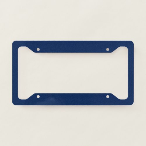Navy Indigo Solid Color  Classic and Elegant License Plate Frame