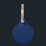 Navy Indigo Solid Color | Classic and Elegant Pet ID Tag<br><div class="desc">Navy Indigo Solid Color | Blue Shades | Classic and Ninimalist Design | Elegant Style | Trendy Color | Stylish and Fashion |</div>