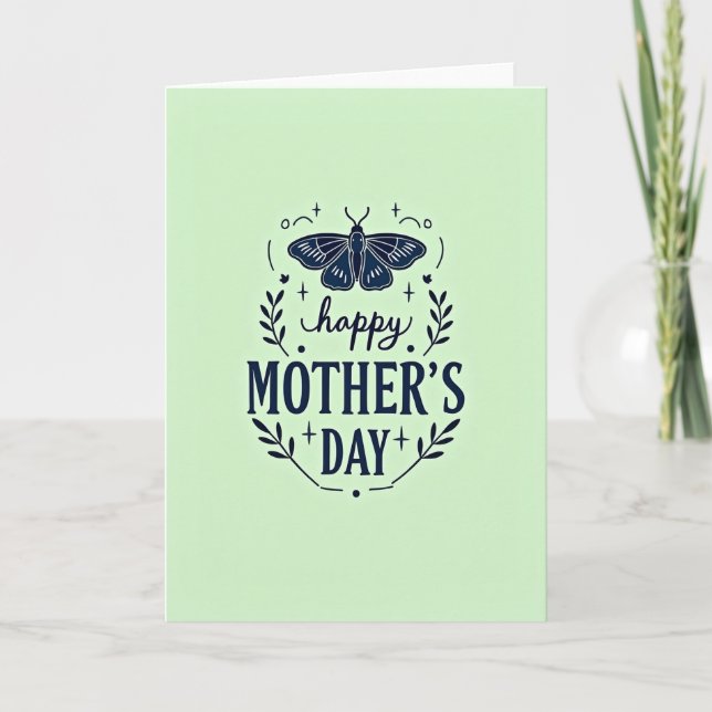 Navy Insect Mothers Day Card (Front)