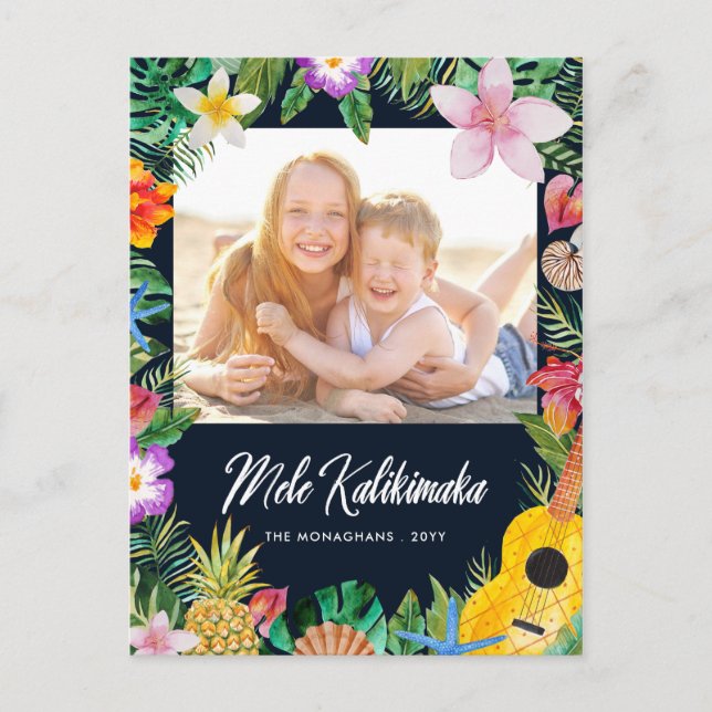 Navy Island Greetings Photo Holiday Postcard (Front)