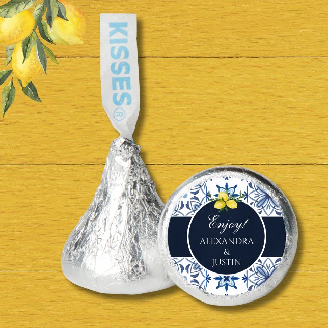 Navy Italian Lemon Mediterranean Wedding Favor (Creator Uploaded)