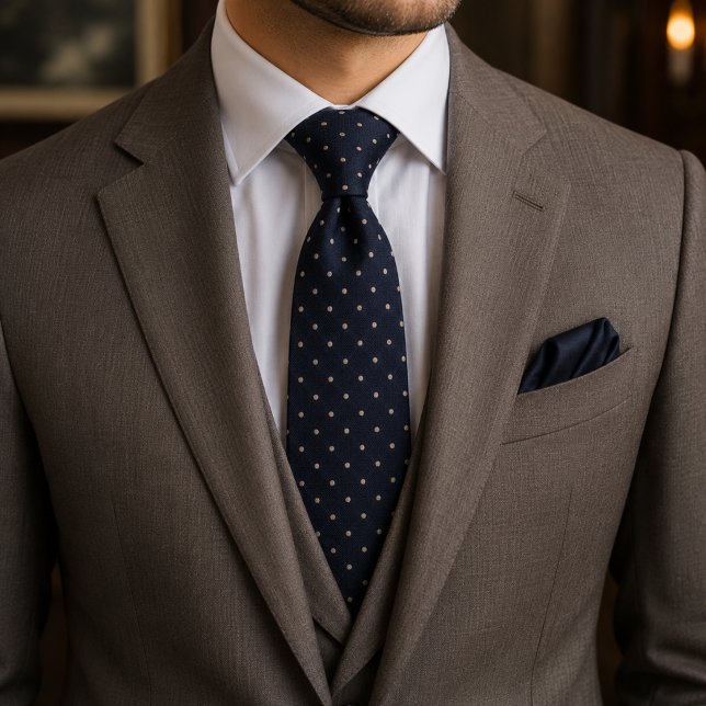 Navy Ivory Timeless Executive Couture Neck Tie (Creator Uploaded)