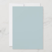 NAVY IVORY WHITE AQUA FLORAL WATERCOLOR BUNCH SAVE THE DATE (Back)