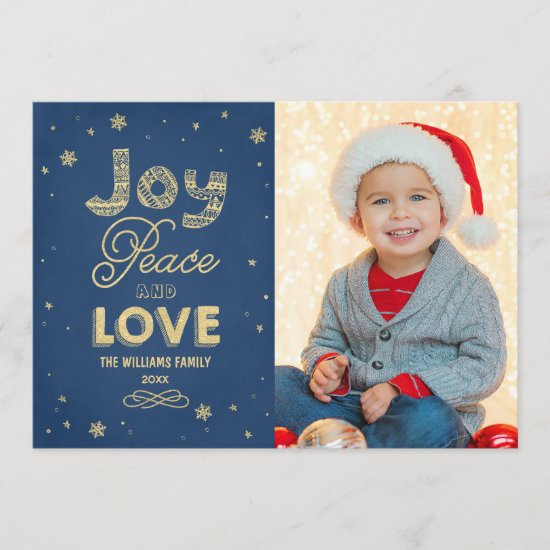 Navy Joy Peace and Love | Holiday Multi-Photo