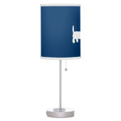 Navy Lamp Shade + White Dachshund (Left)