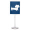 Navy Lamp Shade + White Dachshund