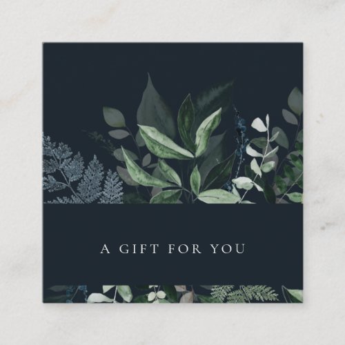 Navy Leafy Tropical Foliage Fern Gift Certificate