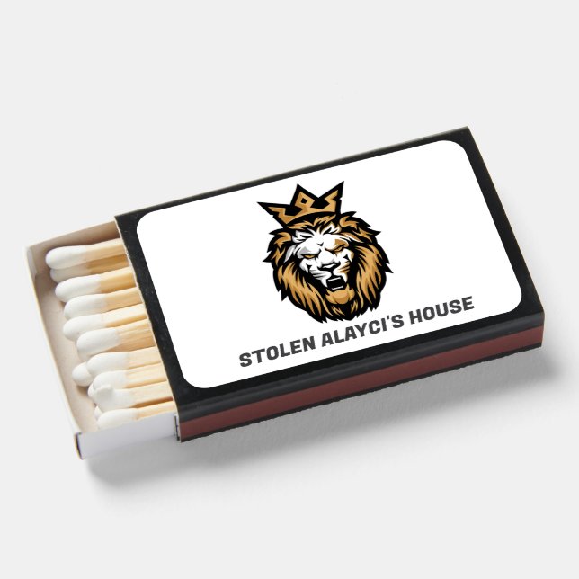 Navy line drawing cocktails matchboxes (Front Open)