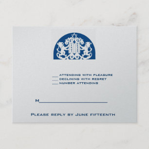 Navy Lions Silver Jewish Bar Mitzvah RSVP
