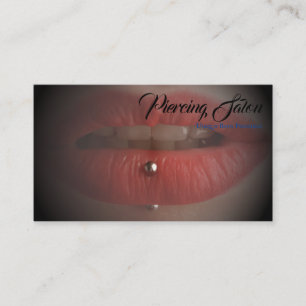 Navy Lips Piercing photo Business Card