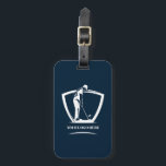 Navy Logo Golf Tournament Swag Bag Tag<br><div class="desc">Replace our template logo with your own to create swag for your goodie bags - perfect for tournaments and advertising your golf course.</div>