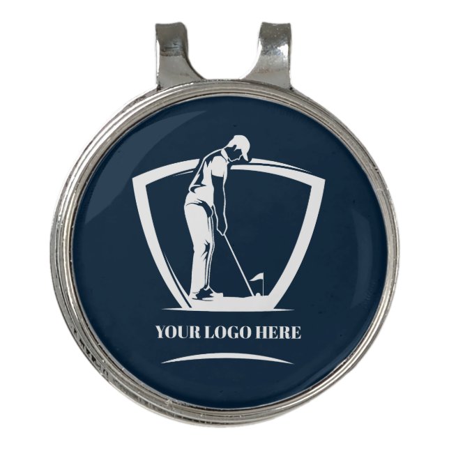 Navy Logo Golf Tournament Swag  Golf Hat Clip (Front)