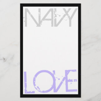 Navy Love Stationary Stationery