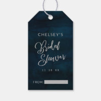 Navy Luster Dark Blue Silver Bridal Display Shower