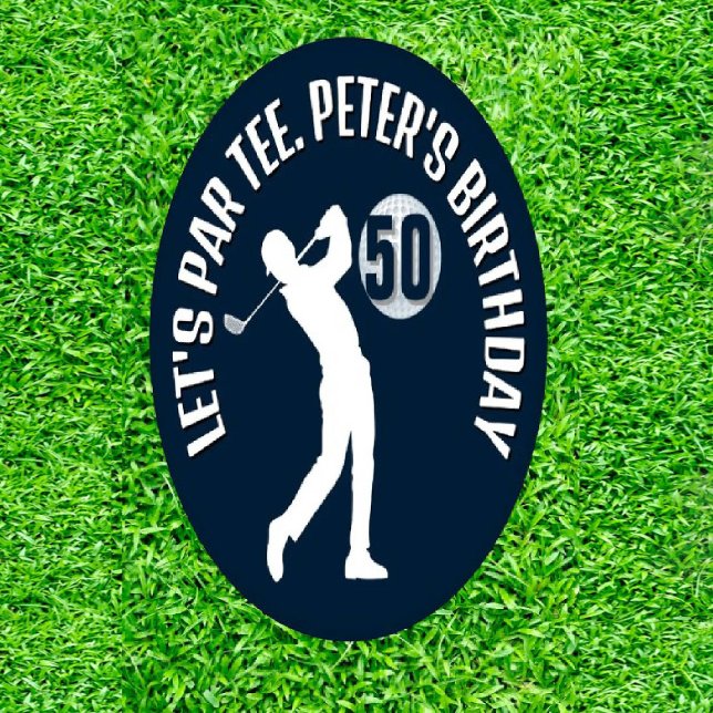 NAVY MAN golf-themed birthday party Coaster Set (Tee Up the Perfect Par-tee for Dad!)