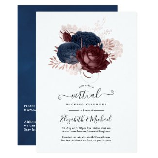 25 Elegant Navy Blue Wedding Invitations Winter 2021