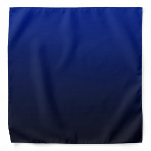 Navy Midnight Blue Ombre Gradient Bandana