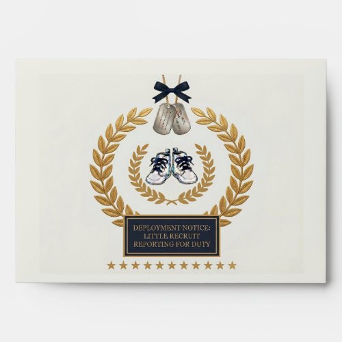 Navy Military Boy Envelope — Little Recruit