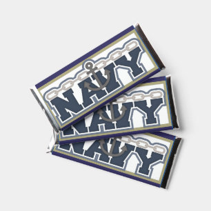 Navy Military Celebration Candy Bar Wrapper