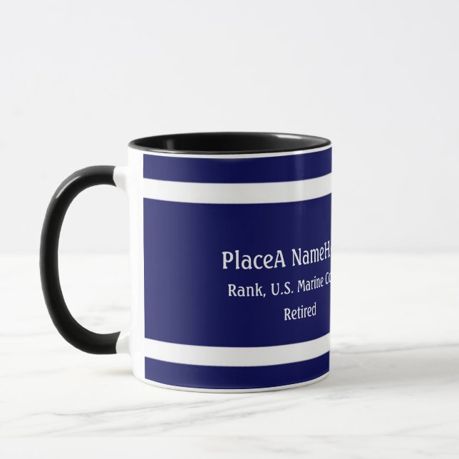 Navy - Military Defense emblem personalize Mug (Left)