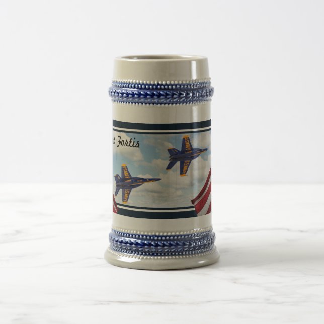 Navy Military Jet Fighters Angels Super Hornets  Beer Stein (Center)