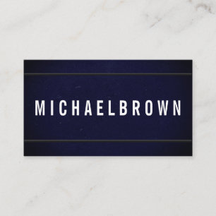 Navy Minimalist QR Code   Bold Modern Driver Business Card