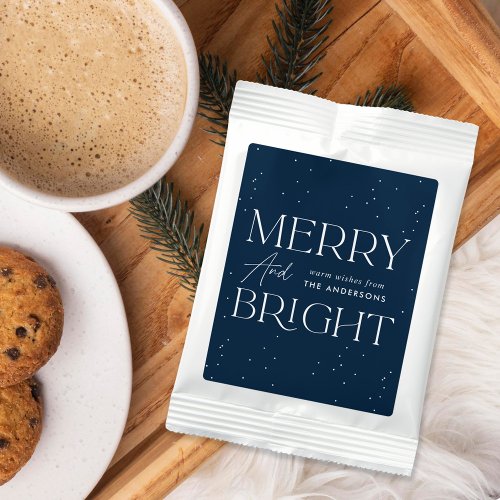 Navy Modern Merry and Bright Hot Chocolate Drink Mix