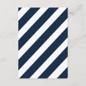 Navy Modern Wedding Details Enclosure Cards (Back)