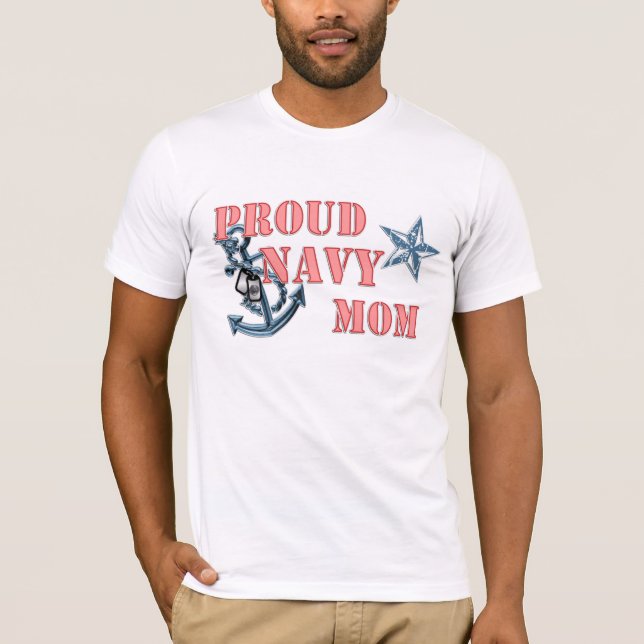 Navy Mom anchor T-Shirt (Front)